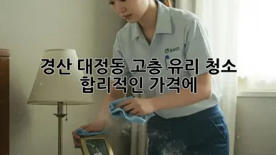 경산 대정동 고층 유리 청소 ✨ 합리적인 가격에 💎