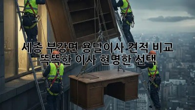 세종 부강면 용달이사 견적 비교: 똑똑한 이사, 현명한 선택!